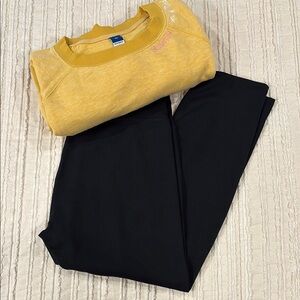 All in Motion Black Sweatpants with Elastic Waistband and Streamlined Fit